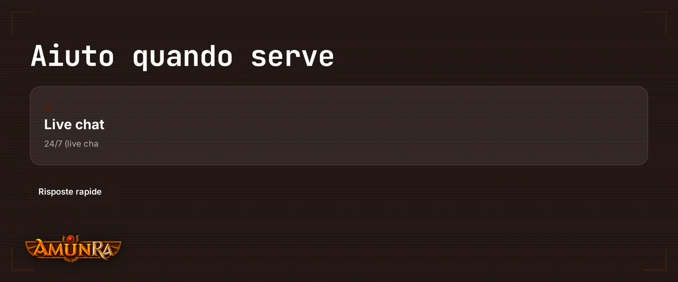 Trova assistenza live chat.