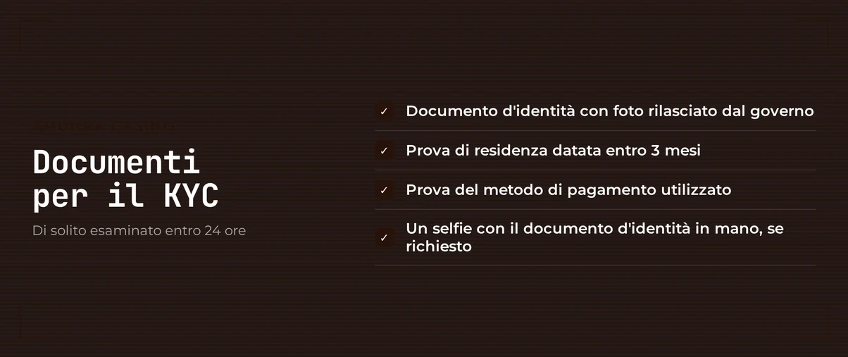 Esamina documenti verifica KYC