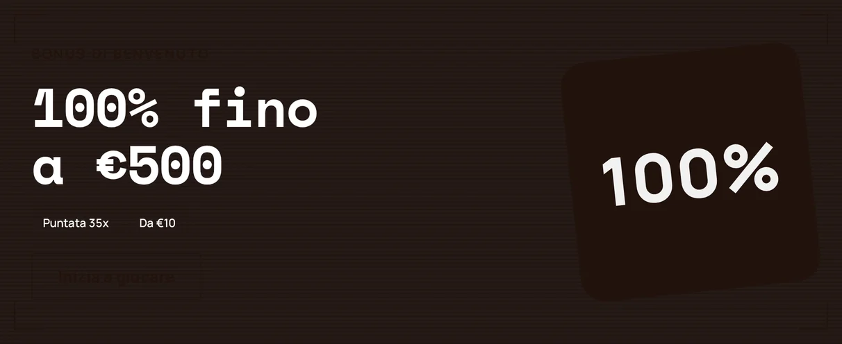 Verifica bonus benvenuto 100%