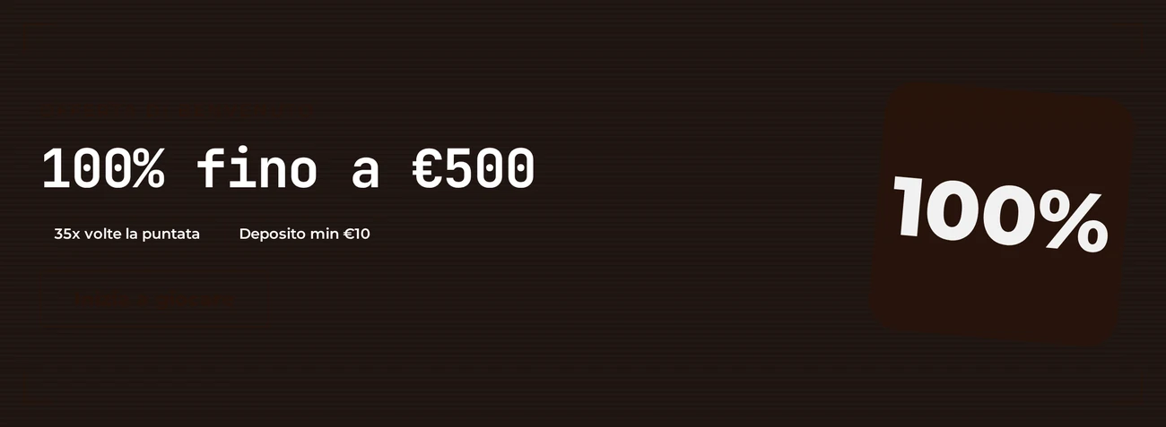 Esamina bonus benvenuto al 100%