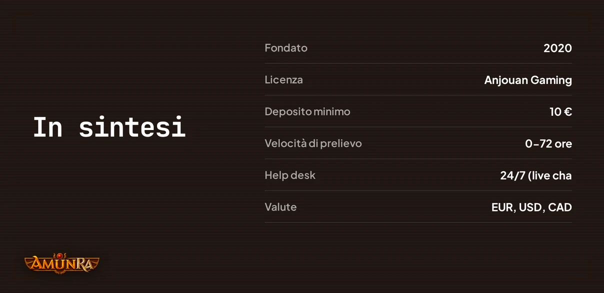 Raccogli informazioni casino principali.
